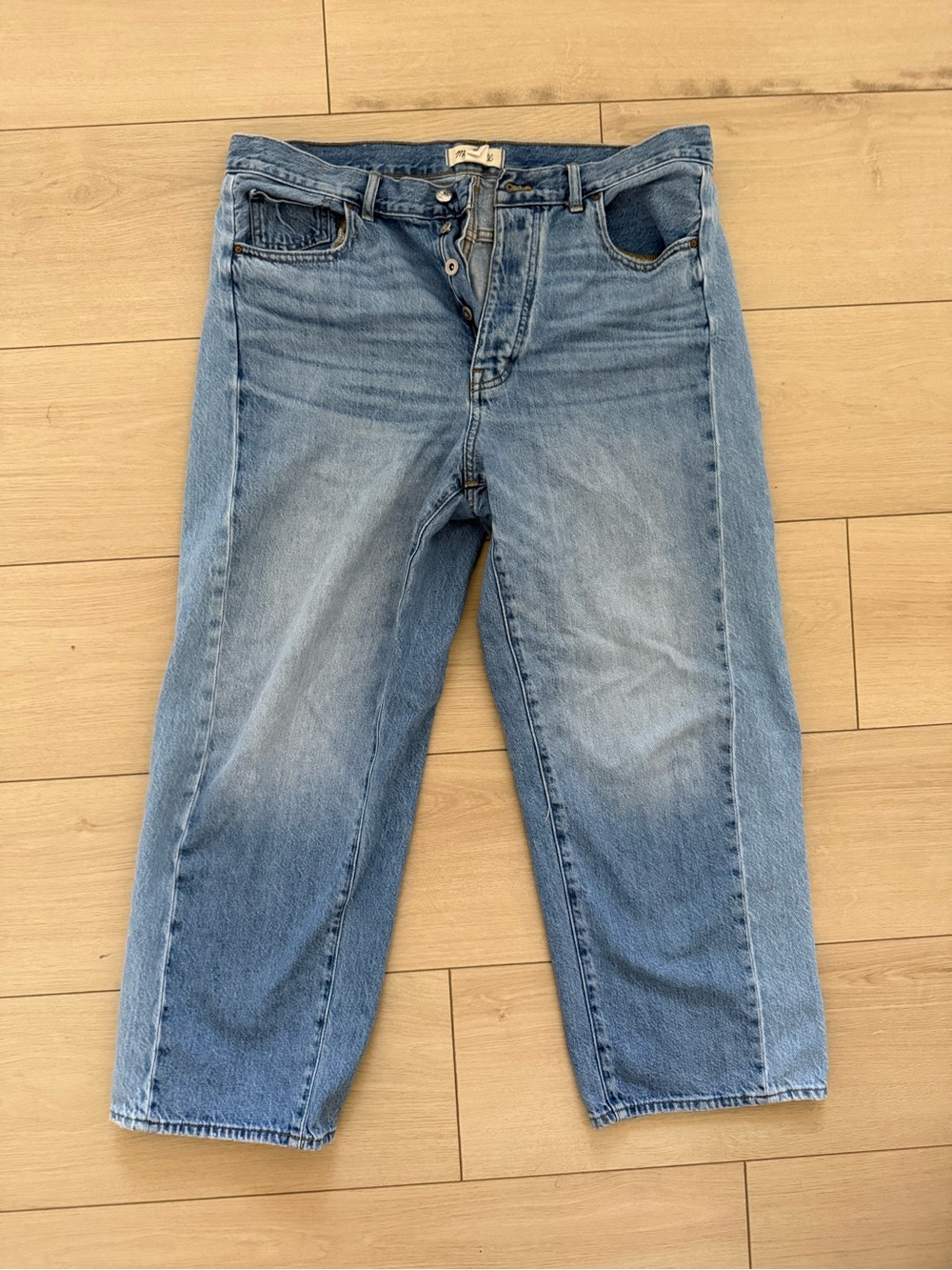 Madewell Light Wash Straight Jeans